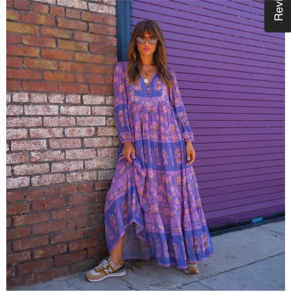 Spell & The Gypsy Collective Juniper Gown Sz M Long Maxi Dres Floral - Picture 4 of 11